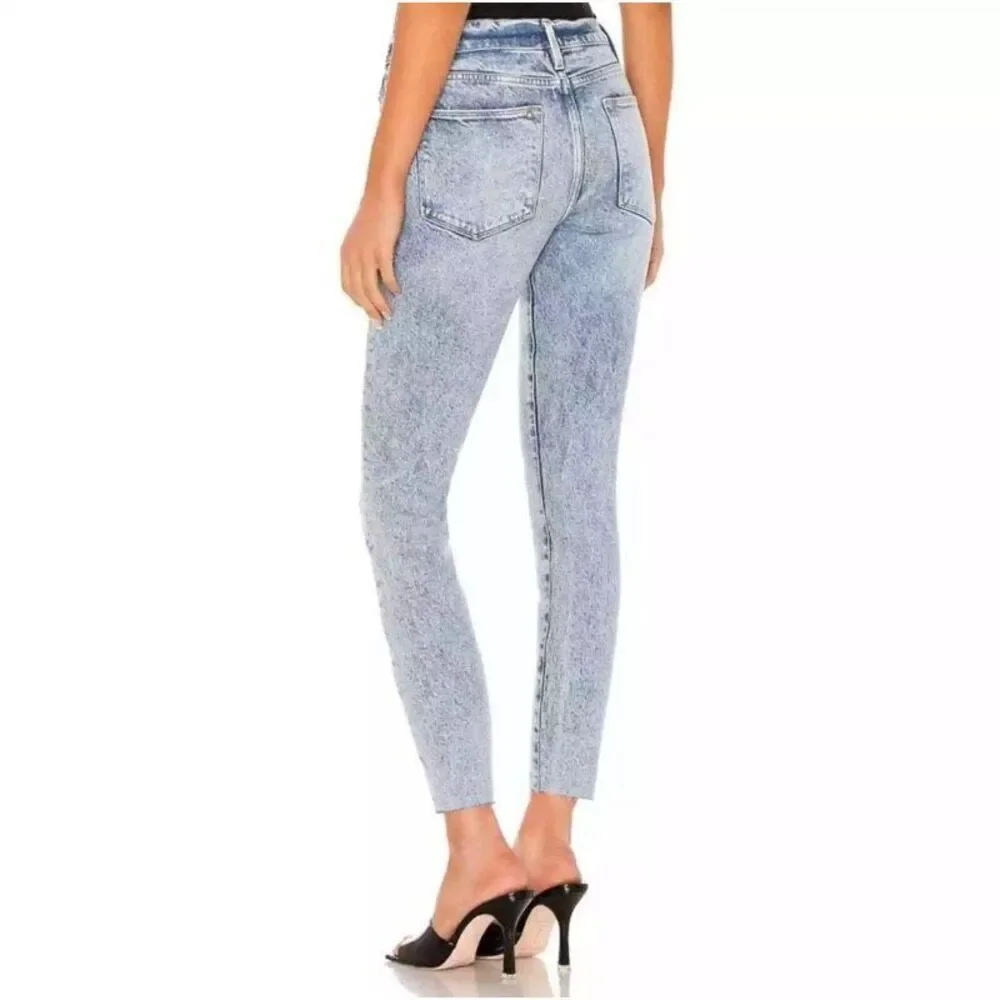 Frame Le High Skinny Crop Raw Edge Jeans Size 29